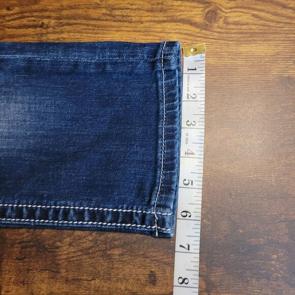 Miss Me Jeans Size 26 Cuffed Capri Fleur De Lis Low Rise Embellished - Picture 10 of 11